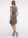 Платье вискозное с коротким рукавом oodji для женщины (разноцветный), 11910073-8B/26346/2919F