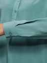Блузка вискозная А-образного силуэта oodji для женщины (бирюзовый), 21411113B/42540/7302N