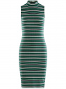 Платье миди трикотажное oodji для Женщины (зеленый), 14005138-1/46762/6E25S