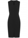 Платье облегающего силуэта с потайной молнией oodji для Женщина (черный), 12C02007B/42250/2900N