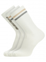 Комплект высоких носков (3 пары) oodji для Мужчина (белый), 7B232001T3/47469/15