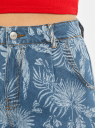 Шорты джинсовые принтованные oodji для Женщины (синий), 12807104-2/50815/7070F