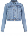 Куртка джинсовая базовая oodji для женщины (синий), 11109030-3/50822/7000W