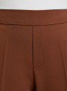 Брюки зауженные на эластичном поясе oodji для Женщины (коричневый), 11703091B/18600/3904N