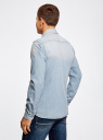 Рубашка джинсовая на кнопках oodji для Мужчины (синий), 6L410002M/35771/7000W