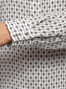 Блузка свободного силуэта с завязками oodji для Женщины (белый), 21411094B/48854/1229R