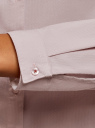 Рубашка хлопковая с нагрудным карманом oodji для женщины (розовый), 13K03014/18193/4010B