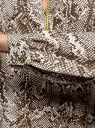 Блузка из струящейся ткани с металлическим украшением oodji для Женщины (коричневый), 21414004/45906/3039A