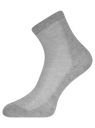 Комплект из трех пар хлопковых носков oodji для женщины (разноцветный), 57102809T3/48022/5