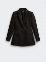 Жакет приталенный на пуговице oodji для Женщины (черный), 21200286/51707/2900N