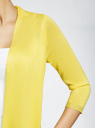 Кардиган легкий с удлиненными полами oodji для женщины (желтый), 63212473-1/35762/5100X