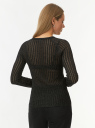 Джемпер ажурной вязки с люрексом oodji для Женщины (черный) Джемпер ажурной вязки с люрексом oodji для Женщины (черный), 63810246/52168/2900X