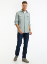 Рубашка хлопковая с нагрудными карманами oodji для Мужчина (зеленый), 3L330012M/50929N/6200N