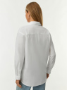 Рубашка хлопковая с длинным рукавом oodji для Женщины (белый) Рубашка хлопковая с длинным рукавом oodji для Женщины (белый), 13K11041/51102/1000N