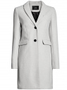 Пальто классическое прямого силуэта oodji для Женщины (серый), 10104045/46452/2000M