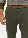 Брюки хлопковые зауженные oodji для Мужчины (зеленый) Брюки хлопковые зауженные oodji для Мужчины (зеленый), 2B150149M-1/39622N/6804N