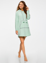Платье флисовое с капюшоном и карманом oodji для Женщина (зеленый), 59801017-1/24018/6500N