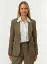 Жакет прямой из фактурной ткани oodji для Женщины (коричневый) Жакет прямой из фактурной ткани oodji для Женщины (коричневый), 21202105/52878/3700M