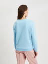 Свитшот хлопковый базовый oodji для Женщины (синий), 14808015B/46738N/7001N