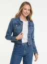Куртка джинсовая базовая oodji для женщины (синий), 11109030-3/50822/7500W