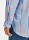 Рубашка свободного силуэта в полоску oodji для Женщина (синий), 13K11041-3/33081/7012S
