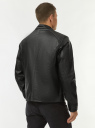 Куртка из искусственной кожи в байкерском стиле oodji для Мужчины (черный), 1L521001M/49353/2900N