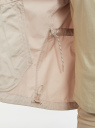 Ветровка на молнии с капюшоном oodji для Женщина (серый), 10303071/46266/2000N