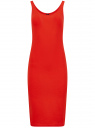 Платье-майка трикотажное oodji для Женщины (красный), 14015007-2B/47420/4502N