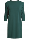 Платье свободного силуэта с рукавом "летучая мышь" oodji для женщины (зеленый), 24008311/46064/6E00N