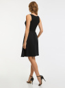 Платье комбинированное с юбкой солнце oodji для Женщины (черный), 11900240/51232/2900N