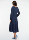 Платье макси из вискозы oodji для женщины (синий), 11901165/42540/7970O