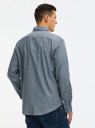 Рубашка хлопковая с длинным рукавом oodji для мужчины (синий), 3L310208M/51622/7079G