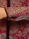 Блузка из струящейся ткани с контрастной отделкой oodji для Женщины (красный), 11411059-2/38375/4912E