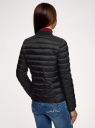 Куртка-бомбер на молнии oodji для Женщины (черный), 10203061-1B/45638/2900N
