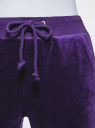 Брюки спортивные на завязках oodji для женщины (фиолетовый), 16701052B/47883/7501N