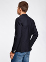 Пиджак приталенный с накладными карманами oodji для мужчины (синий), 2B510005M/39355N/7900N