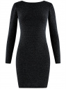Платье обтягивающее из блестящей ткани oodji для женщины (черный), 14000165-1/46124/2900X
