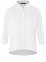 Рубашка свободного силуэта с асимметричным низом oodji для Женщина (белый), 13K11002-1B/42785/1001N