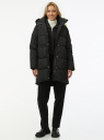 Куртка утепленная с капюшоном oodji для Женщины (черный) Куртка утепленная с капюшоном oodji для Женщины (черный), 10203130/51552/2900N
