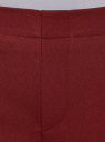 Брюки укороченные на эластичном поясе oodji для женщины (красный), 11706203-5B/14917/4900N