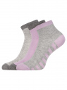 Комплект из трех пар укороченных носков oodji для женщины (разноцветный), 57102418T3/47469/19STS