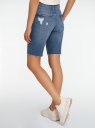 Шорты джинсовые удлиненные oodji для Женщины (синий), 12807097-2/50815/7500W