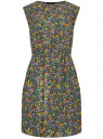 Платье вискозное с коротким рукавом oodji для женщины (разноцветный), 11910073-8B/26346/2919F