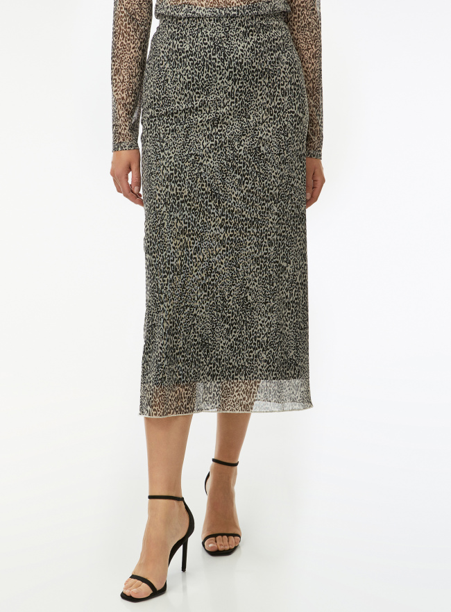 Юбка трикотажная из сетки oodji для Женщины (бежевый) Юбка трикотажная из сетки oodji для Женщины (бежевый), 14102024-2/51073/3329A