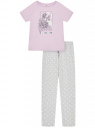 Пижама из хлопка с брюками oodji для Женщины (серый), 56002200-13/47885N/8020P