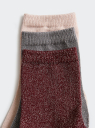 Комплект носков (3 пары) oodji для Женщины (разноцветный), 57102485-1T3/51199/4