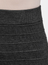 Юбка базовая вязаная в рубчик oodji для женщины (серый), 63612022-2B/45652/2500M