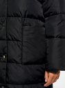 Куртка утепленная с капюшоном oodji для Женщины (черный), 10207009-1/45928/2900N