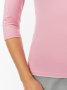 Футболка базовая с рукавом 3/4 oodji для Женщины (розовый) Футболка базовая с рукавом 3/4 oodji для Женщины (розовый), 24211001-5B/45297/4100N
