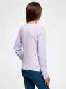 Свитшот базовый из хлопка oodji для Женщины (фиолетовый), 14801045-8B/48015/8000N